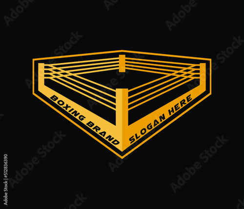 Logo for a wrestling with ring.