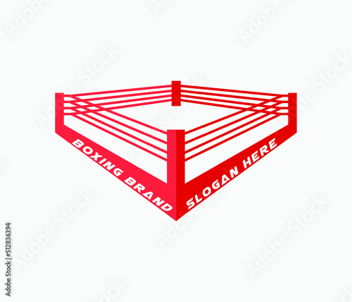 Logo for a boxing with ring.