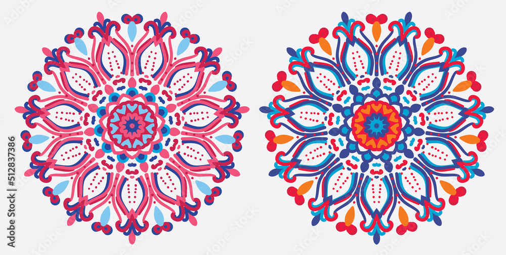 Decorative two ornamental mandala background Decorative two ornamental mandala background