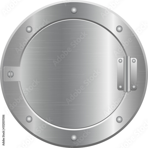 Metallic porthole clipart design illustration