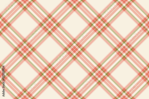 Tartan plaid background, diagonal check seamless pattern. Vector fabric texture for textile print, wrapping paper, gift card, wallpaper.