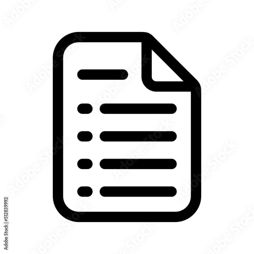 dokument ikona na białym tle