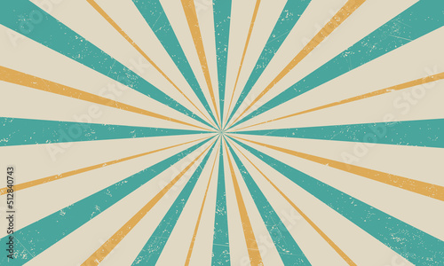 Classic retro burst background vector. Vintage ray backdrop and wallpaper design