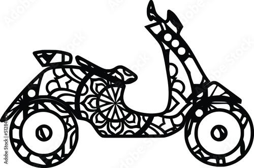 Mandala design. You can change the color and size of the design. Will fit well as a design on a shirt or in your shadow box. You can also use laser cutters like Cricut, Glowforge