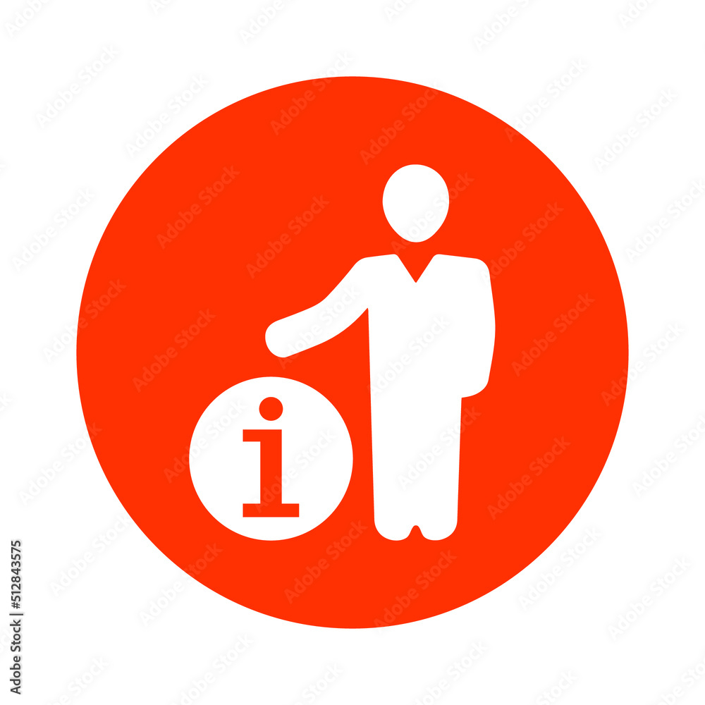 Assistance, help, info icon. Orange vector design. Assistance, help, info icon. Orange vector design.