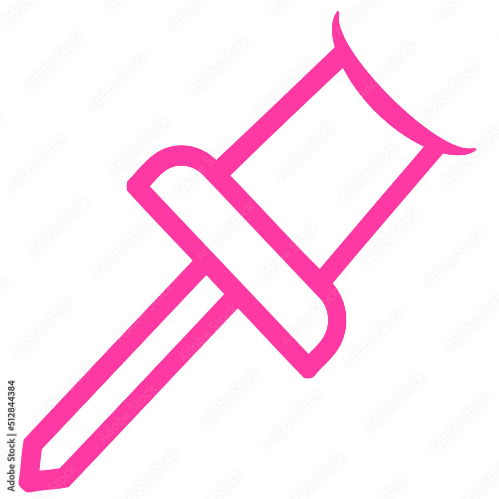 Push pin icon in black color on a white background
Push pin icon in black color on a white background