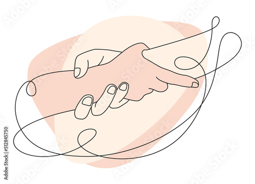  Benevolence charity - helping hands in thin line