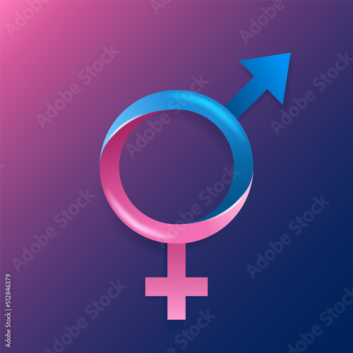 Gender equality - symbols joined together