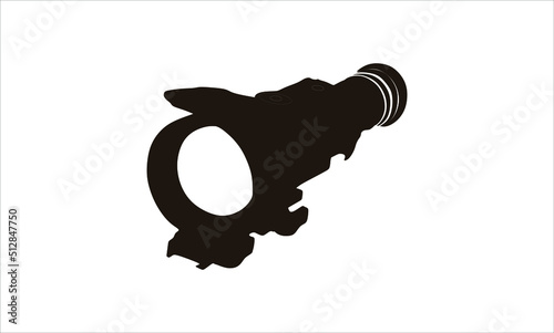 Weapon optics icon for sights. Optics for weapons - vector illustration