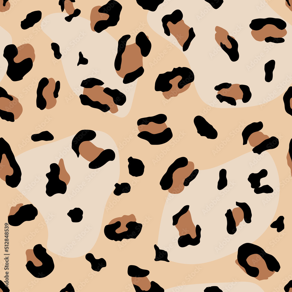 Leopard abstract print seamless pattern
