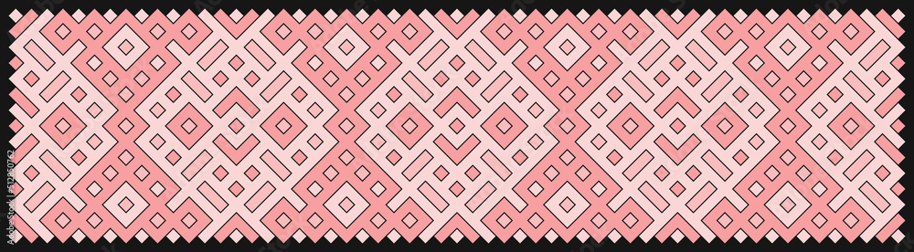 Multicolor truchet tiling connections illustration