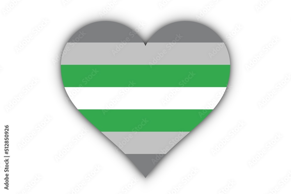 Bandera Demineutrois en corazón Bandera Demineutrois en corazón