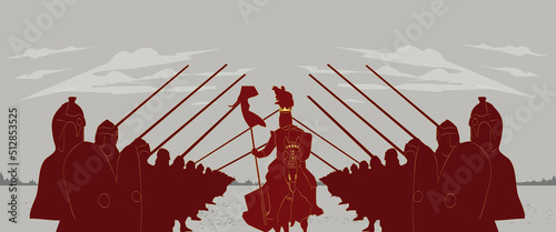 royal knight riding a horse Greetings to the soldiers vector silhouette design
