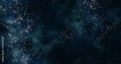 Nebula background. Galaxy in the universe. 3d rendering. 