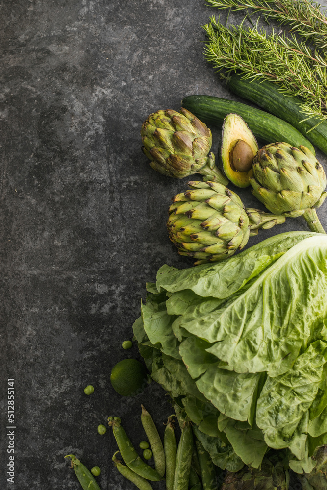 High fibre fresh green vegetables. Healthy vegan diet food high in antioxidants, smart carbs, vitamins, minerals. Sustainable, save the planet, eco friendly, go green concept. Top view, flat lay. High fibre fresh green vegetables. Healthy vegan diet food high in antioxidants, smart carbs, vitamins, minerals. Sustainable, save the planet, eco friendly, go green concept. Top view, flat lay.