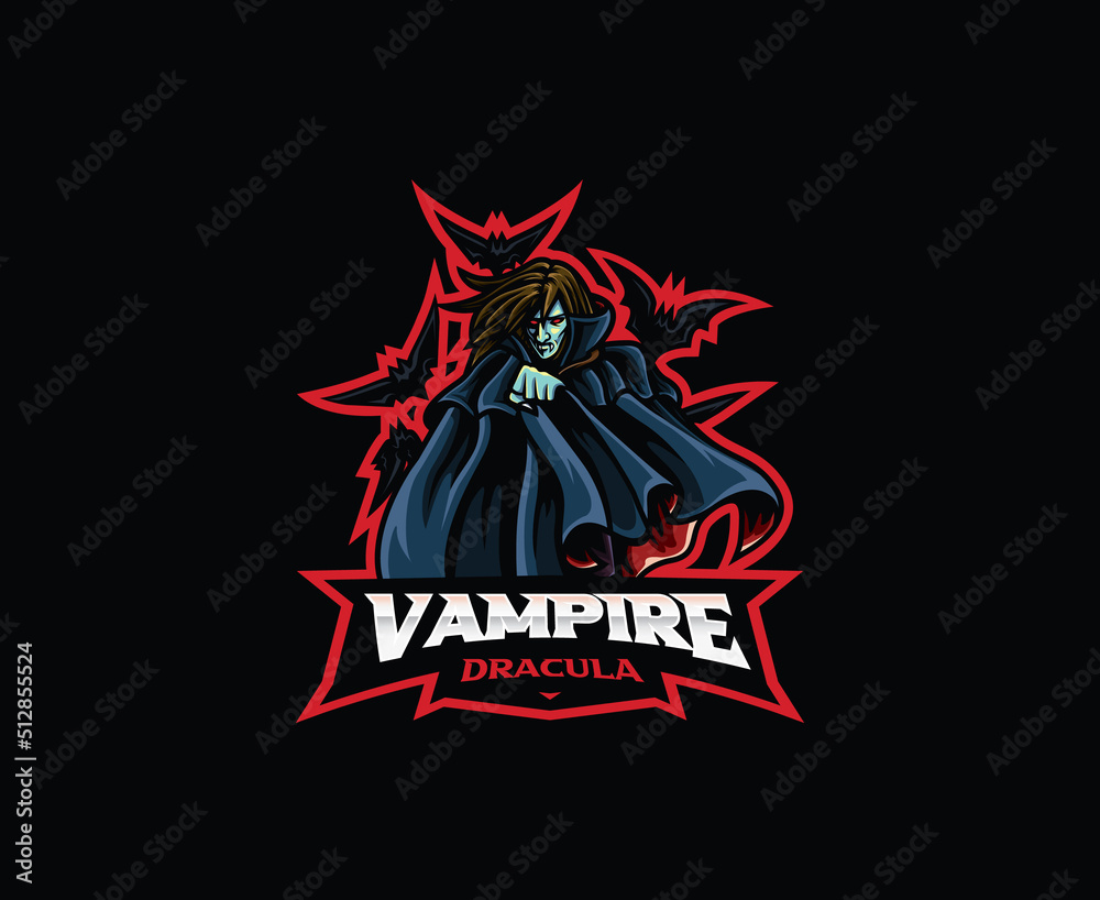 Vampire mascot logo design
