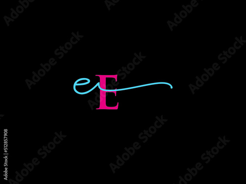 Simple EE Signature Logo Icon, Signature Ee ee Letter Logo Image Design For Fashion Or Clothing