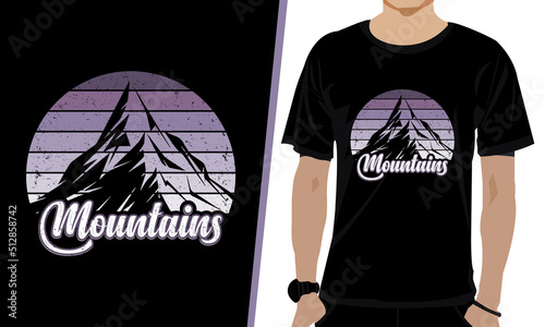 mountains t-shirt design