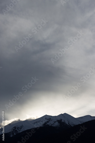Clouds over the mountains