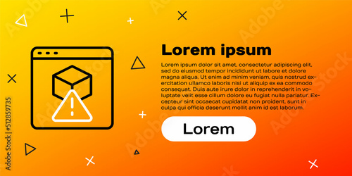 Line 3D printer icon isolated on yellow background. 3d printing. Colorful outline concept. Vector