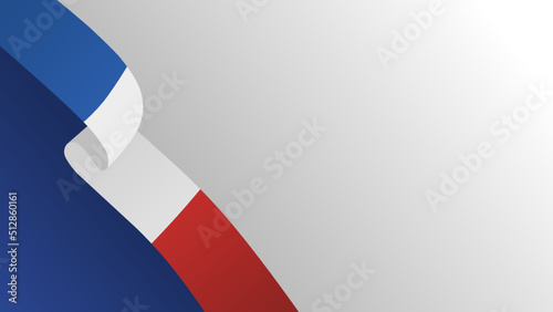 blank background with french flag ribbon suitable for french important day design elements