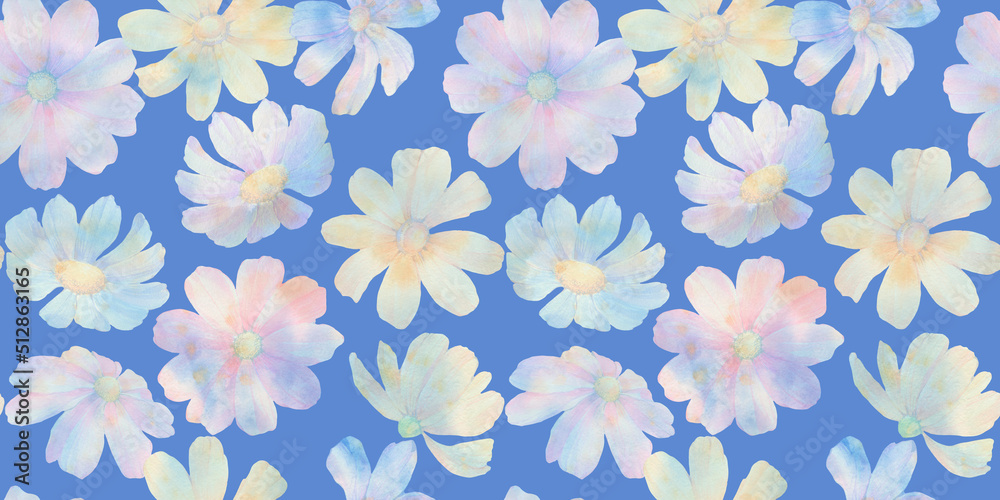 Seamless botanical pattern. Abstract floral ornament for design. Bright flowers collected in a seamless pattern. Seamless botanical pattern. Abstract floral ornament for design. Bright flowers collected in a seamless pattern.