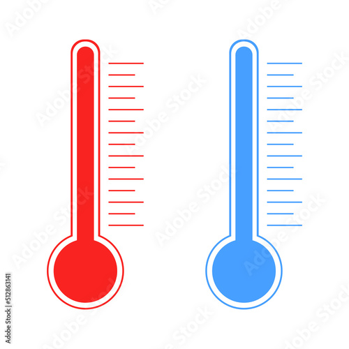 Canvas Print Thermometer cold and hot icon