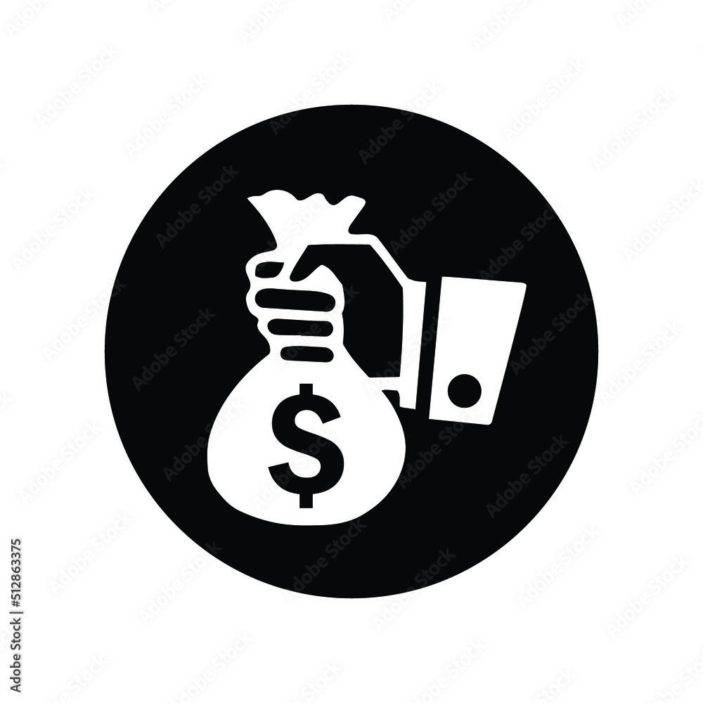 Bag, coins, dollar icon. vector design. Bag, coins, dollar icon. vector design.