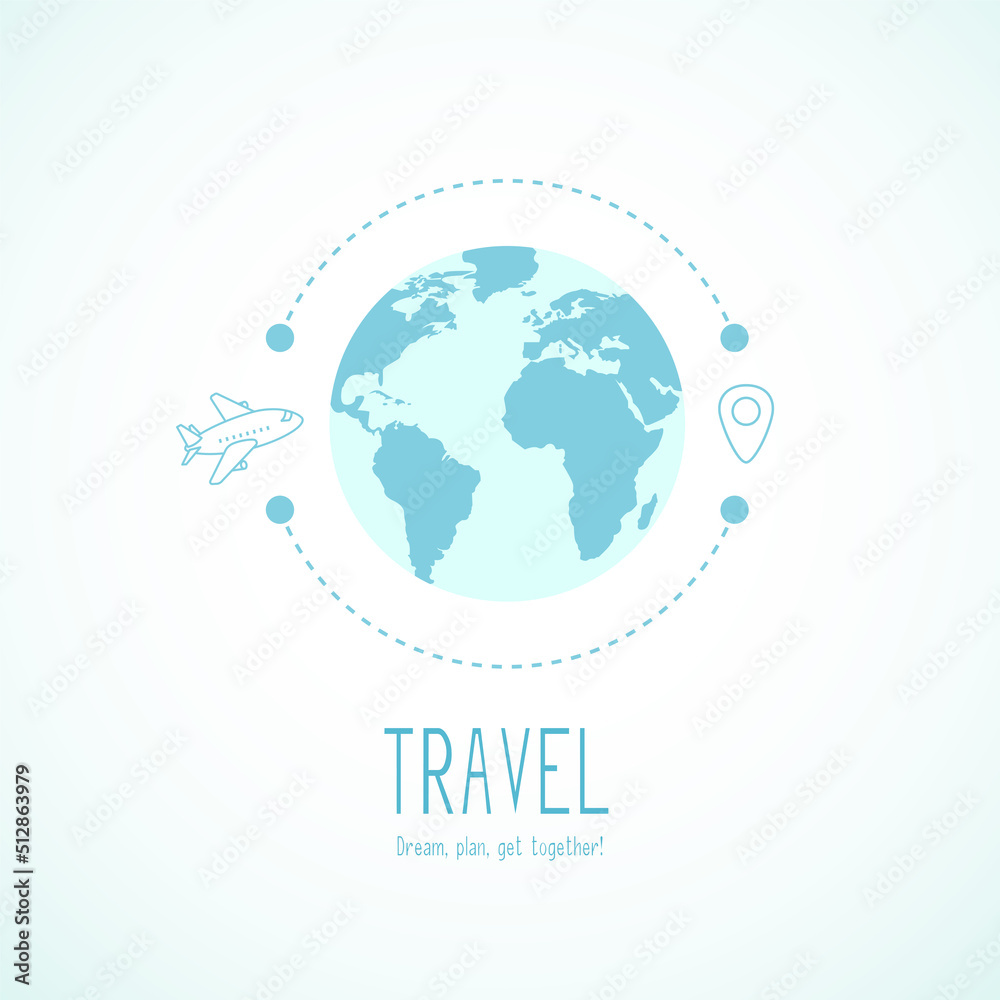 Travel around the world the plane flies to the specified geolocation