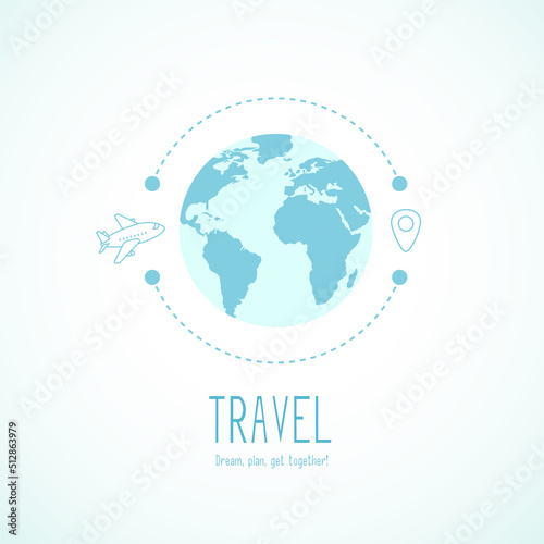 Travel around the world the plane flies to the specified geolocation