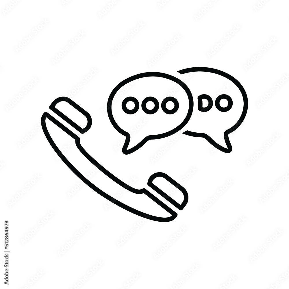 Call, chat, contact us outline icon. Line vector design. Call, chat, contact us outline icon. Line vector design.
