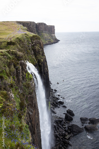 Kilt Rock and Mealt Falls on the Isle of Skye in Scotland