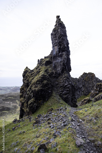 Rock Formations at the Quiraing on the Isle of Skye in Scotland