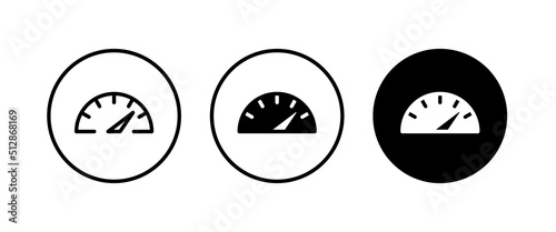 Speedometer, tachometer icon. Speed indicator sign. car speed. Performance Speed metering, scale icon, vector, sign, symbol, logo, illustration, editable stroke, flat design style isolated