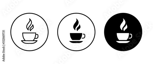 Cup of coffee, mug, tea icon Hot drink icon icons button, vector, sign, symbol, logo, illustration, editable stroke, flat design style isolated on white linear pictogram