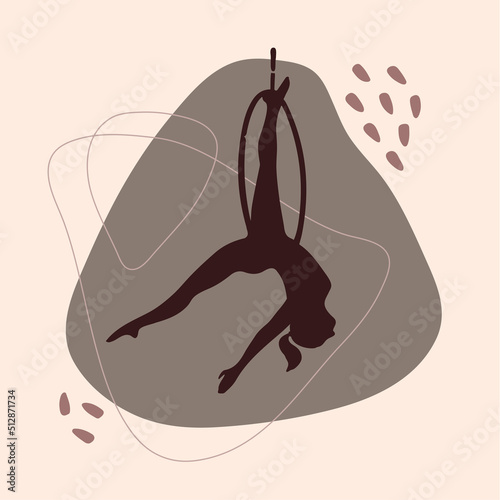 Girl on the aerial hoop
