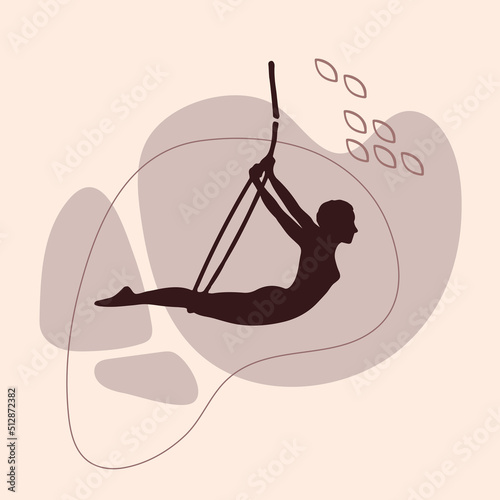 Girl on the aerial hoop