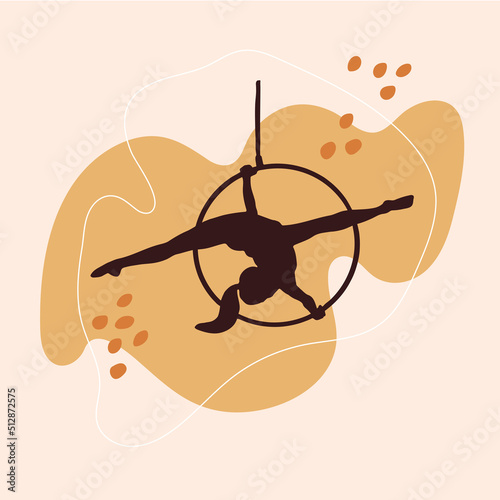 Girl on the aerial hoop