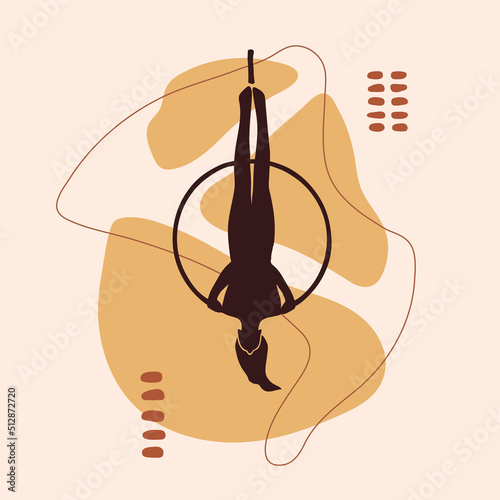 Girl on the aerial hoop
