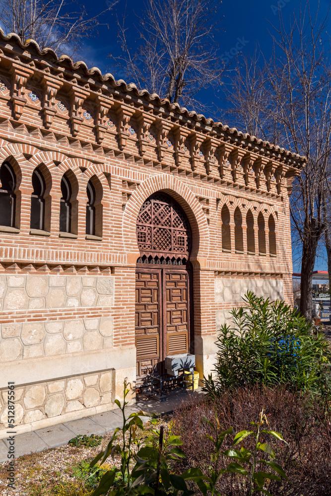 Obraz premium Mudejar style ornate building of the train station of Toledo, Spain