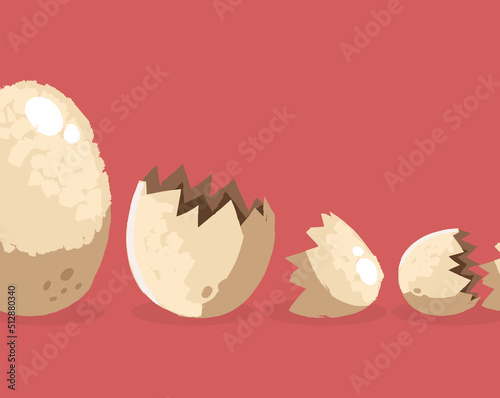cartoon dinosaur eggshells