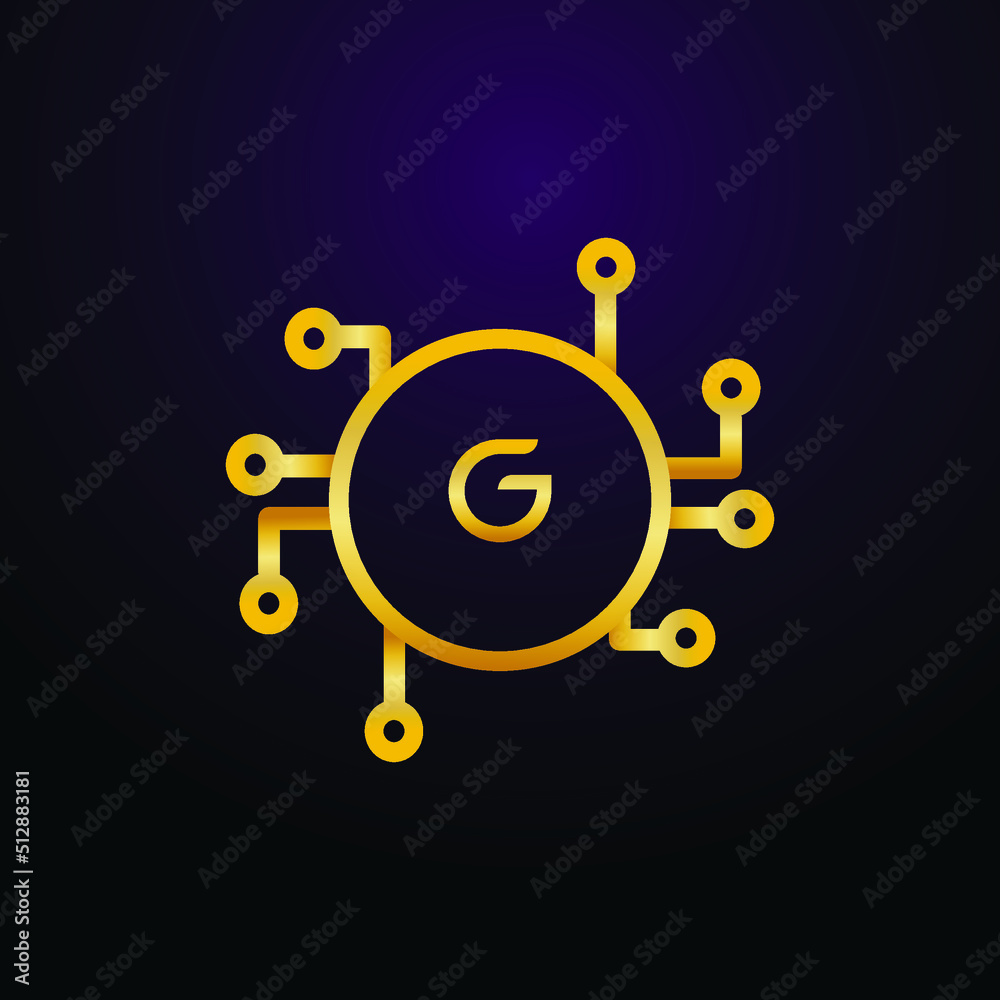 Premium luxury Vector elegant gold and  font Letter G Template for company logo with monogram element 3d Design