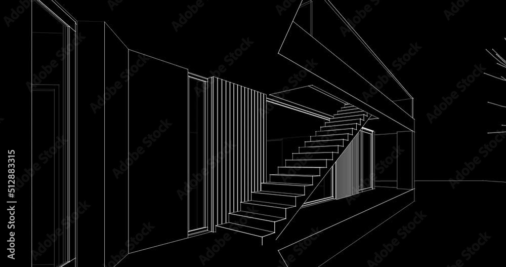 Modern house architectural project 3d design Modern house architectural project 3d design