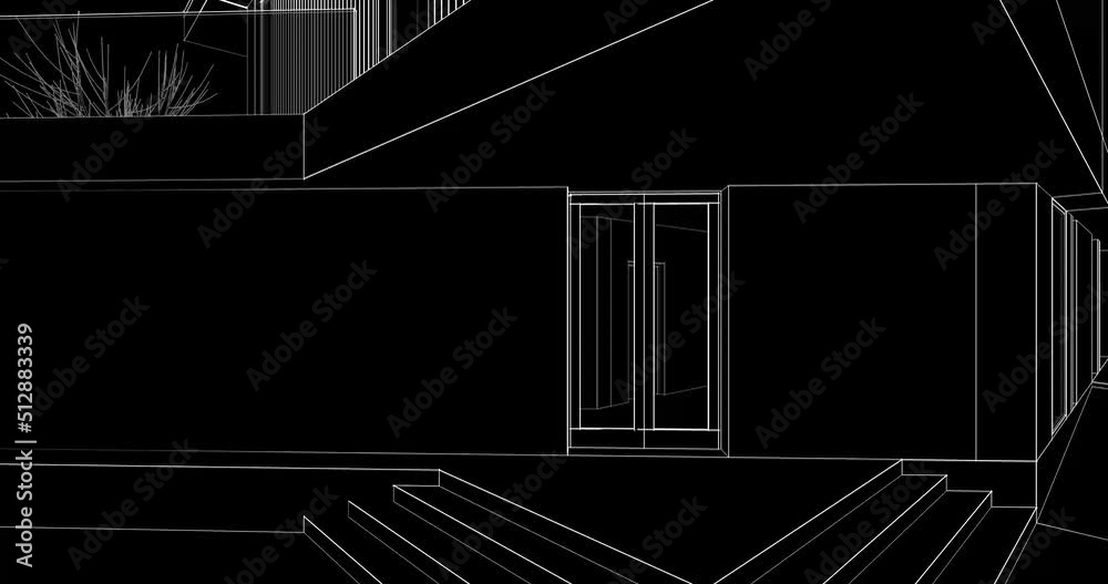 Modern house architectural project 3d design