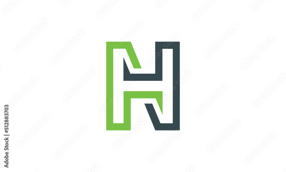 Nh hn initial logo luxury design inspiration Vector Image