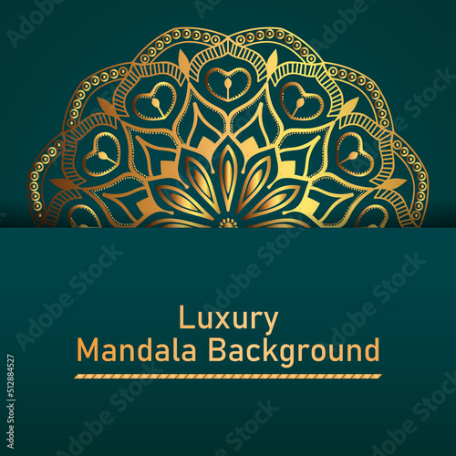 Circle Pattern Creative Luxury Ornamental Mandala, Flower Mandala with gradient color with unique Background Design in gold color vector