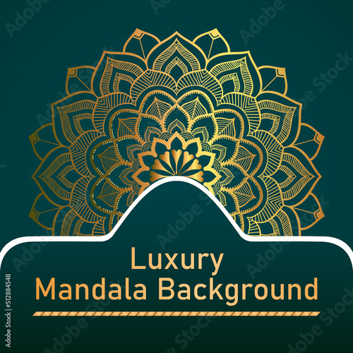Circle Pattern Creative Luxury Ornamental Mandala, Flower Mandala with gradient color with unique Background Design in gold color vector