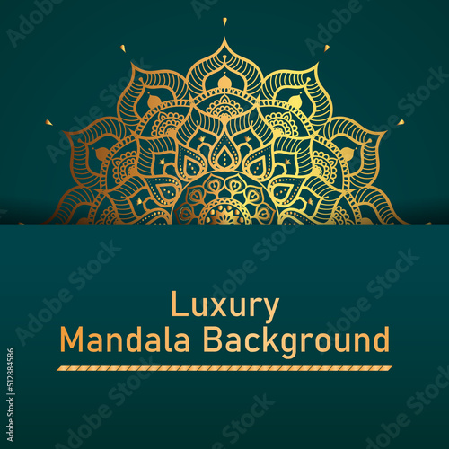 Circle Pattern Creative Luxury Ornamental Mandala, Flower Mandala with gradient color with unique Background Design in gold color vector
