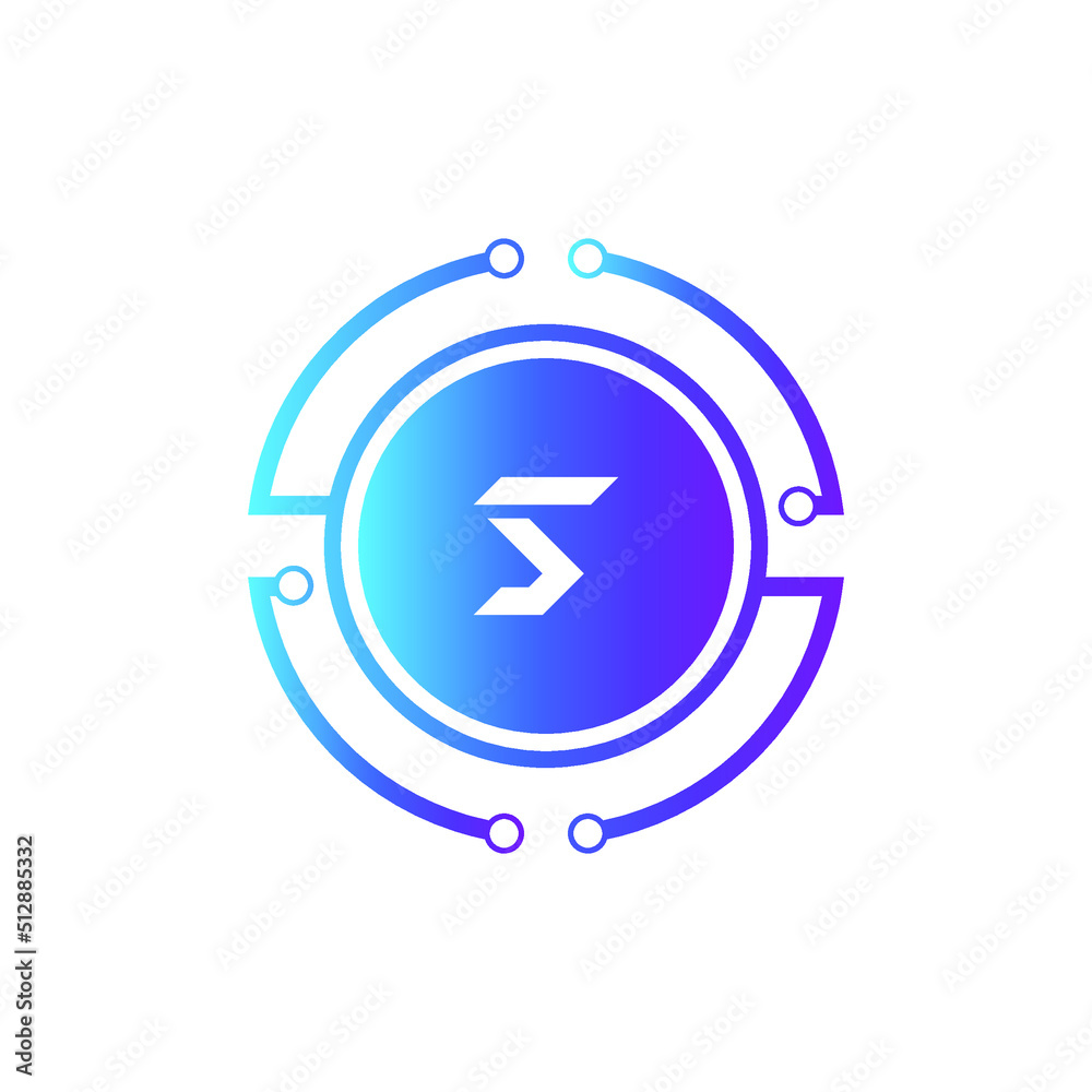 Creative Letter S logo design with point or dot symbol Creative Letter S logo design with point or dot symbol