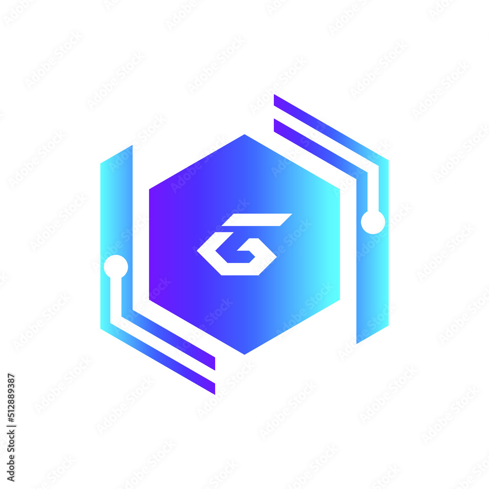 Creative Letter G logo design with point or dot symbol Creative Letter G logo design with point or dot symbol